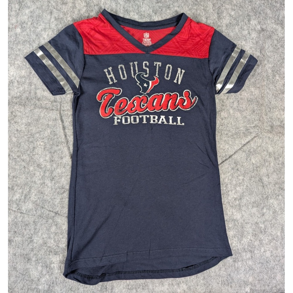 Texans | NFL | Red/Blue | Girls | Houston Texans Football‎ Extra Long Shirt | L